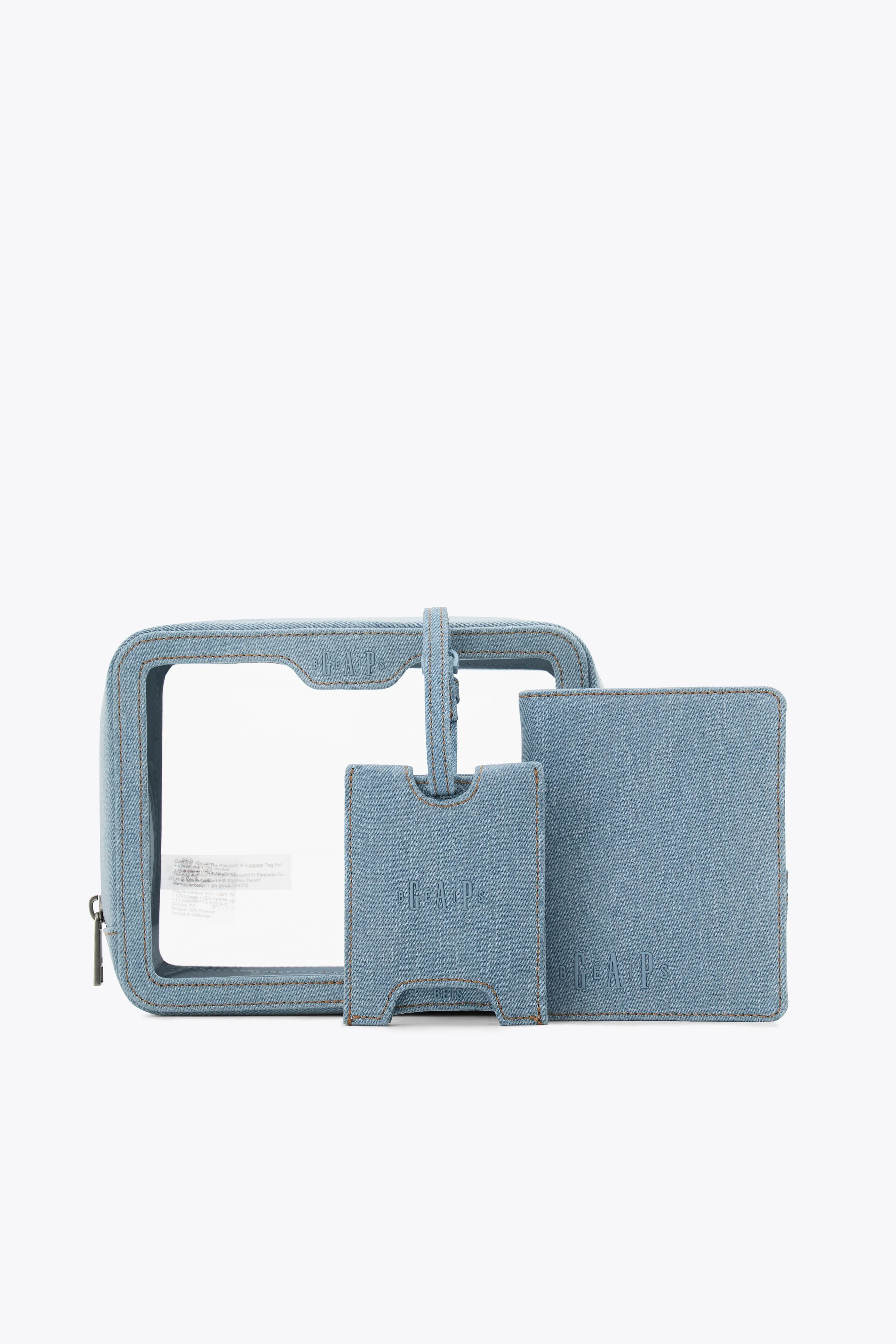 Resale Gap x BÉIS The Passport & Luggage Tag Set in Denim Blue - Image 4
