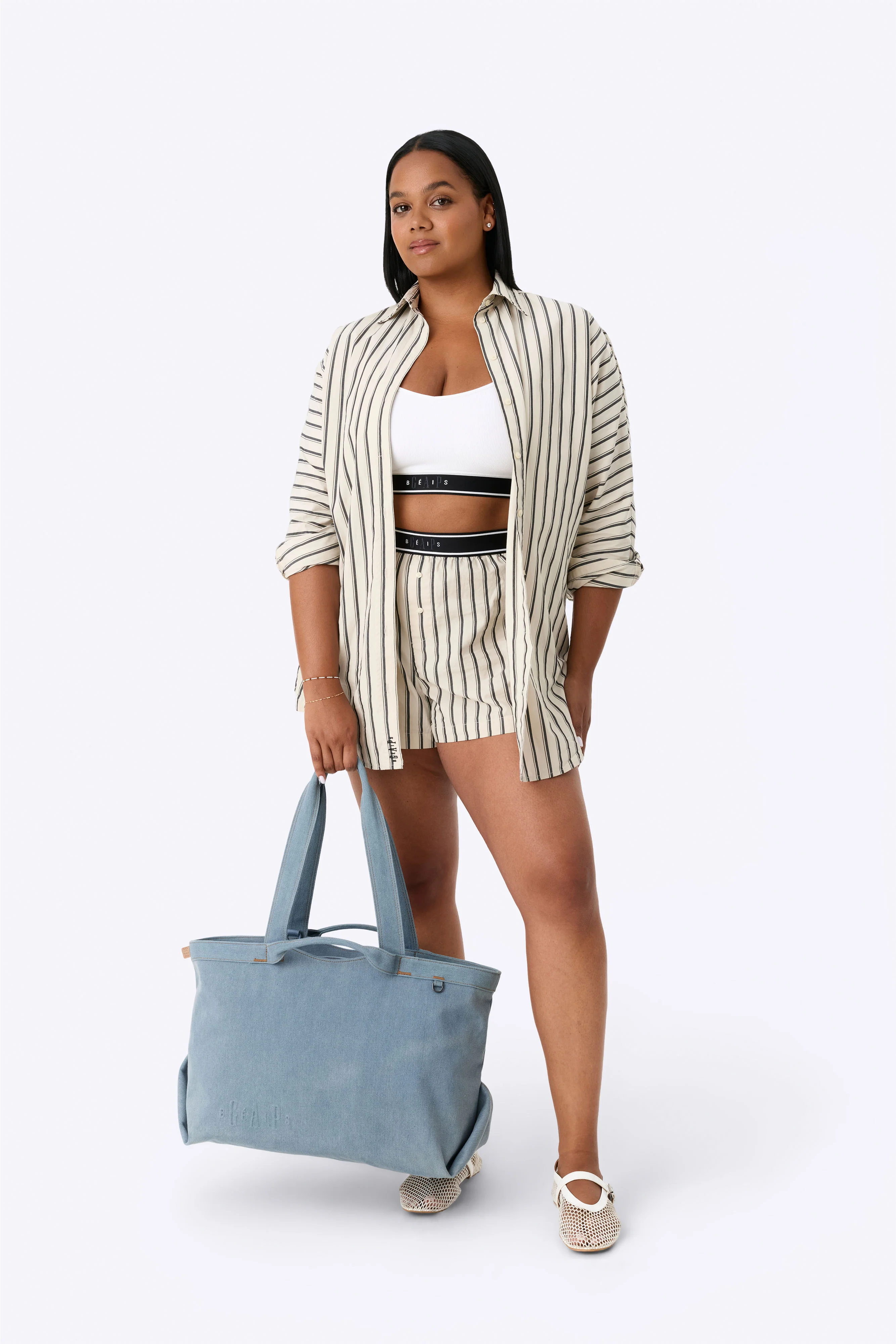 Resale Gap x BÉIS The Travel Tote in Denim Blue - Image 3