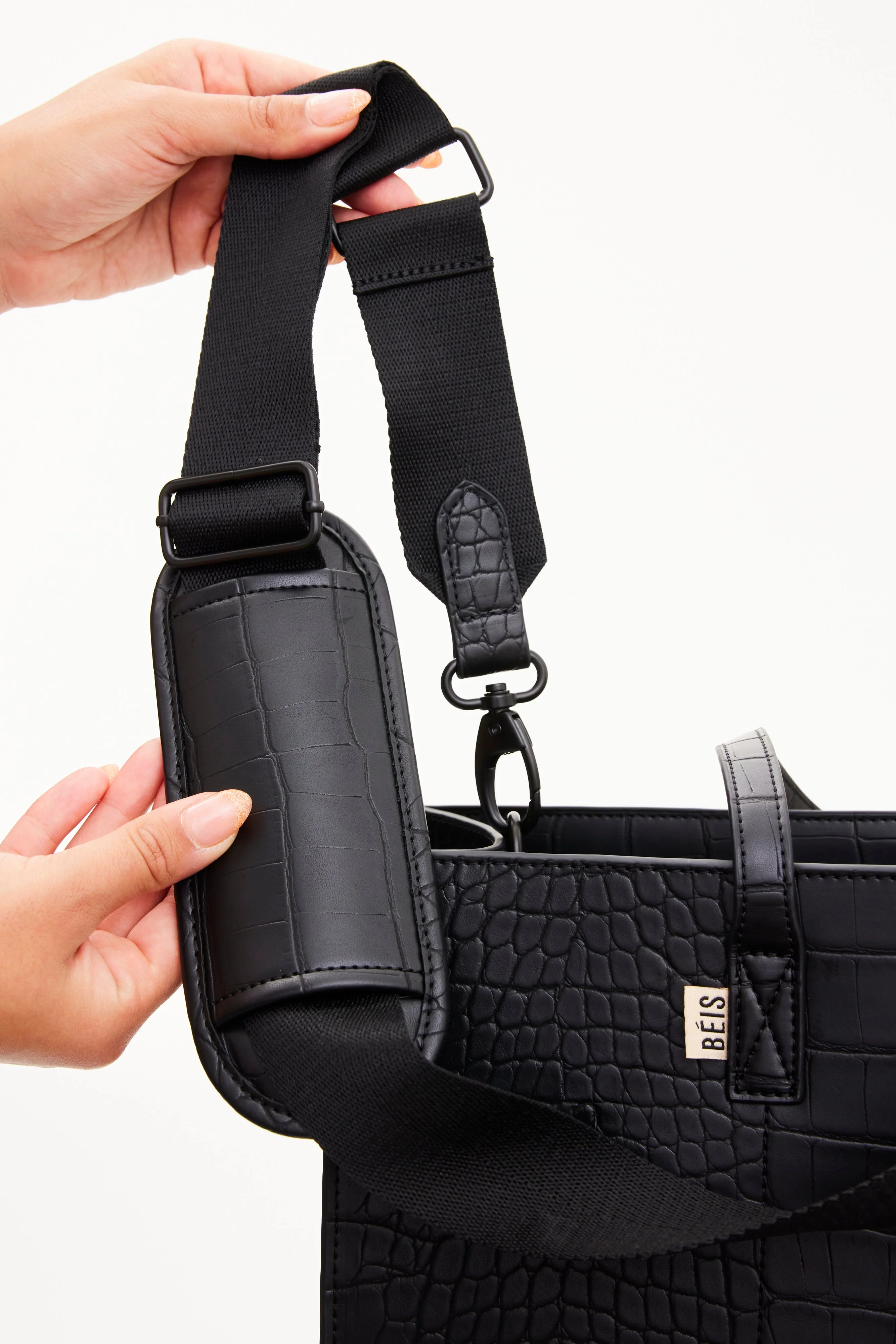 Resale The Large Work Tote in Black Croc - Image 10