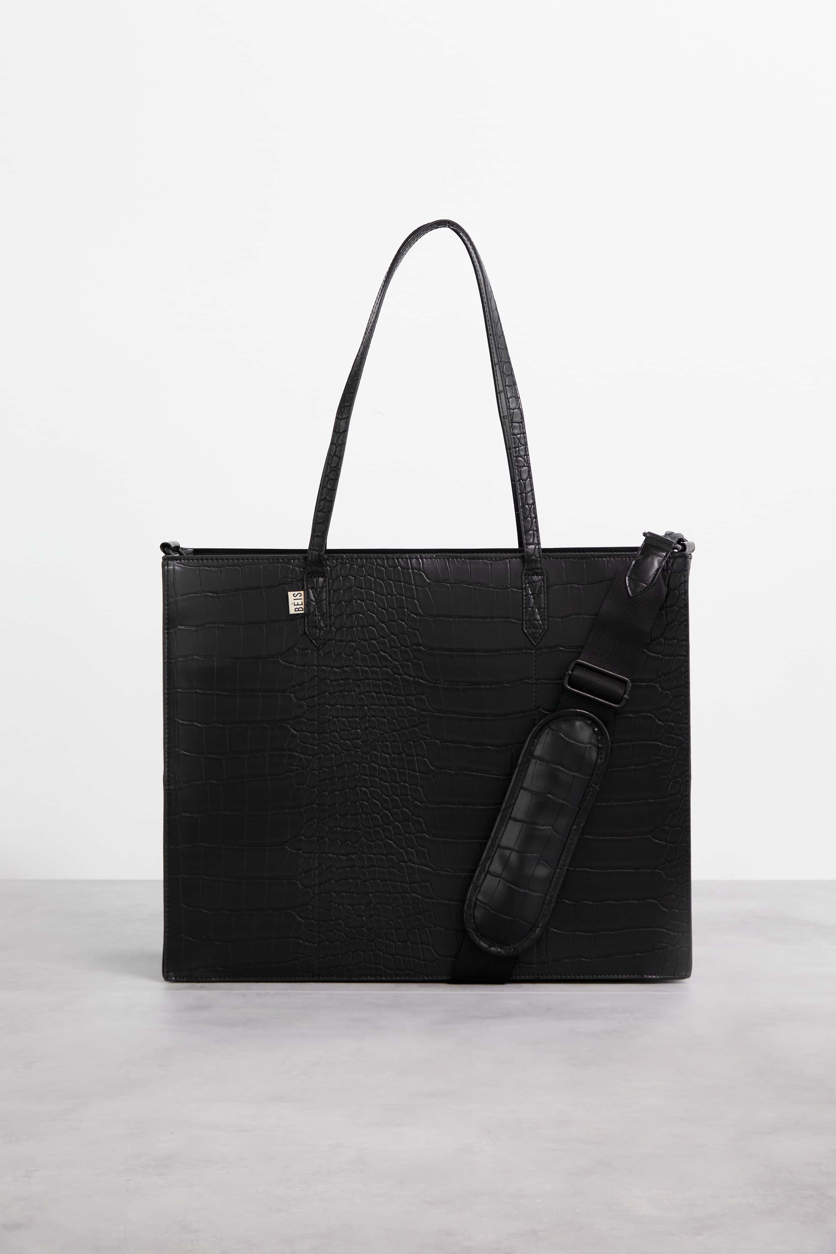 Resale The Large Work Tote in Black Croc - Image 4