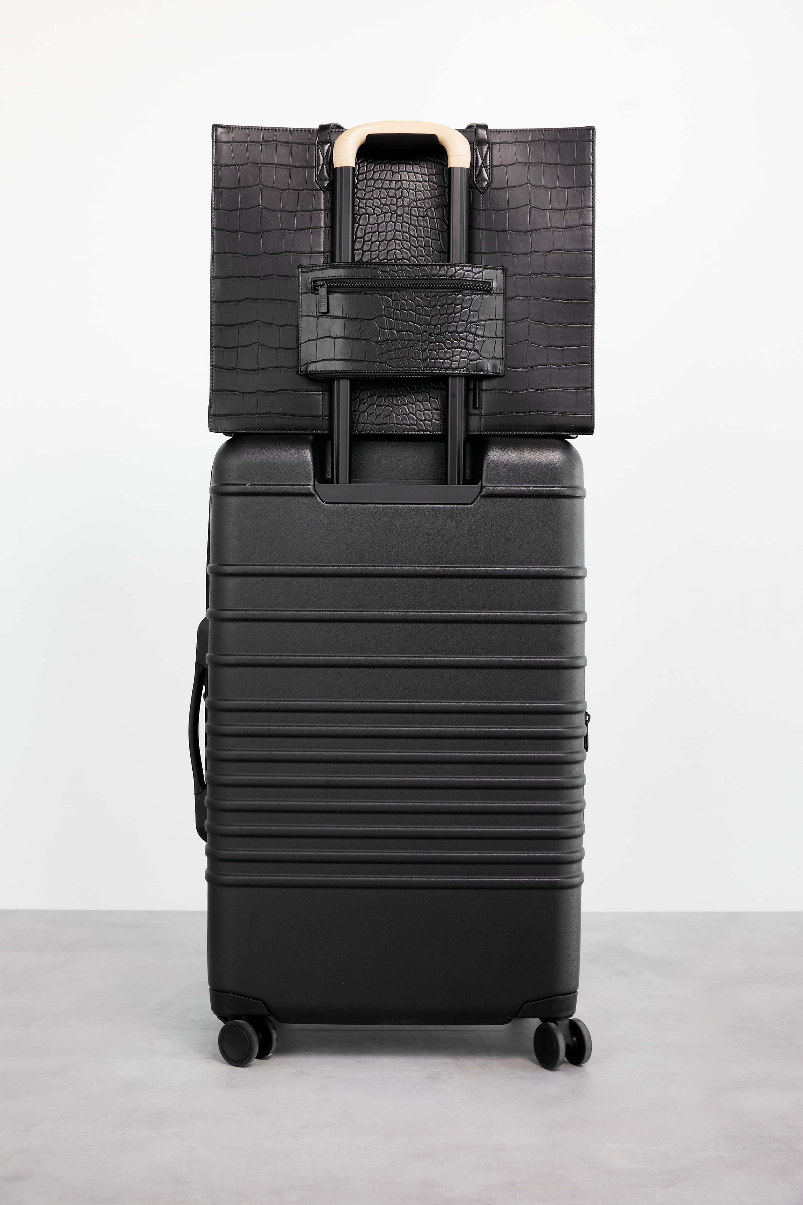 Resale The Large Work Tote in Black Croc - Image 8