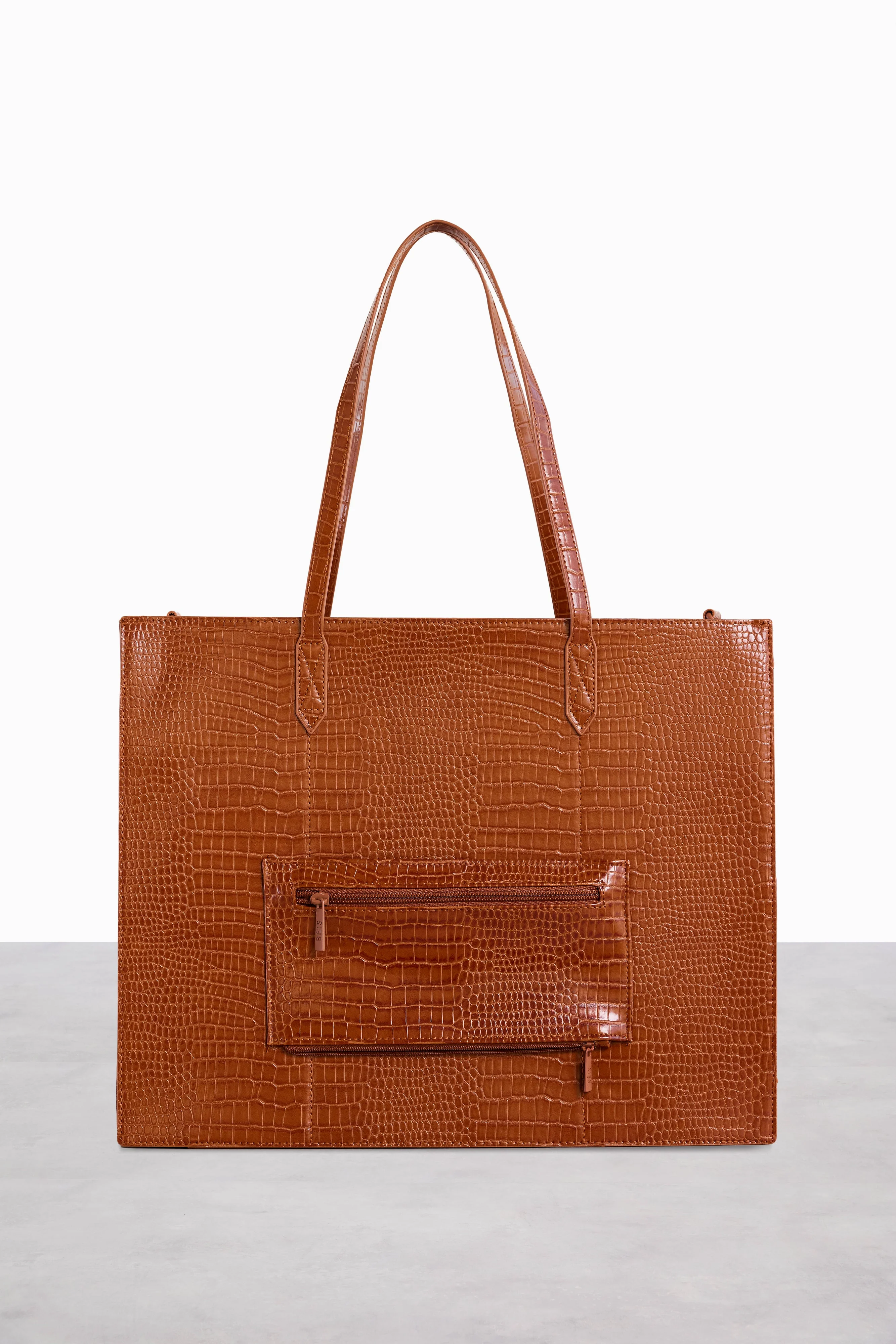 Resale The Large Work Tote in Cognac Croc - Image 3