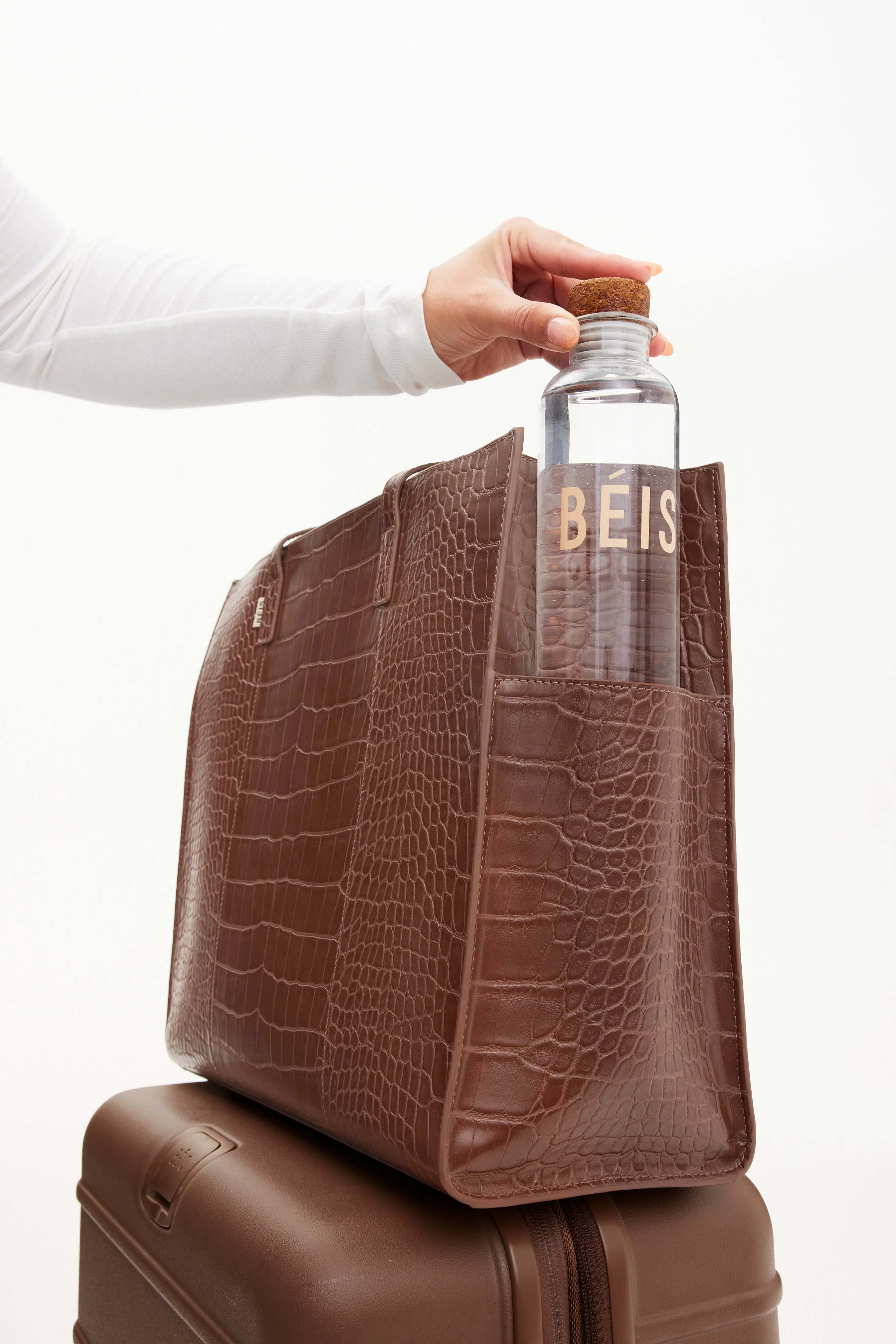 Resale The Large Work Tote in Maple Croc - Image 8