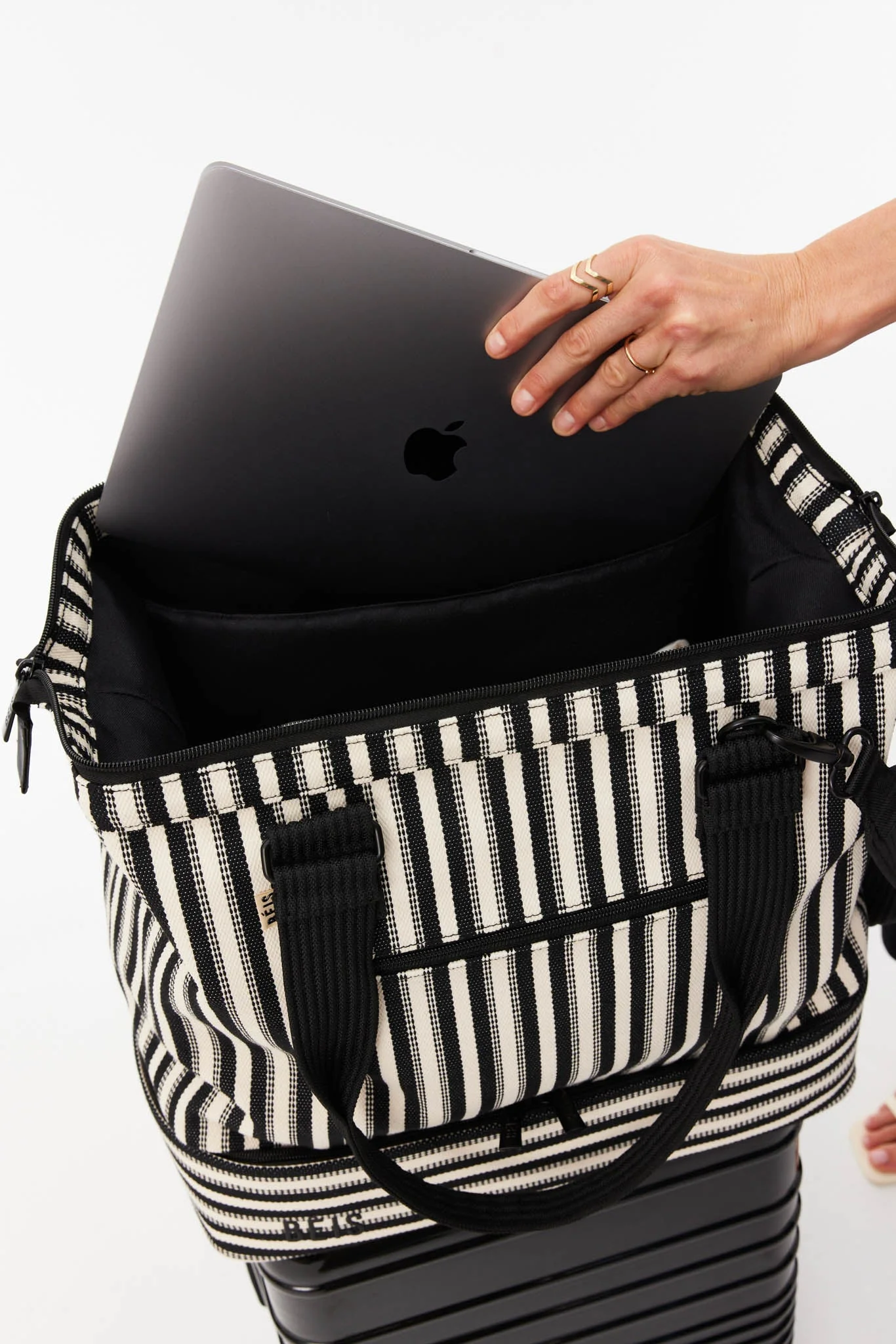 Resale The Mini Weekender in Black Stripe - Image 6