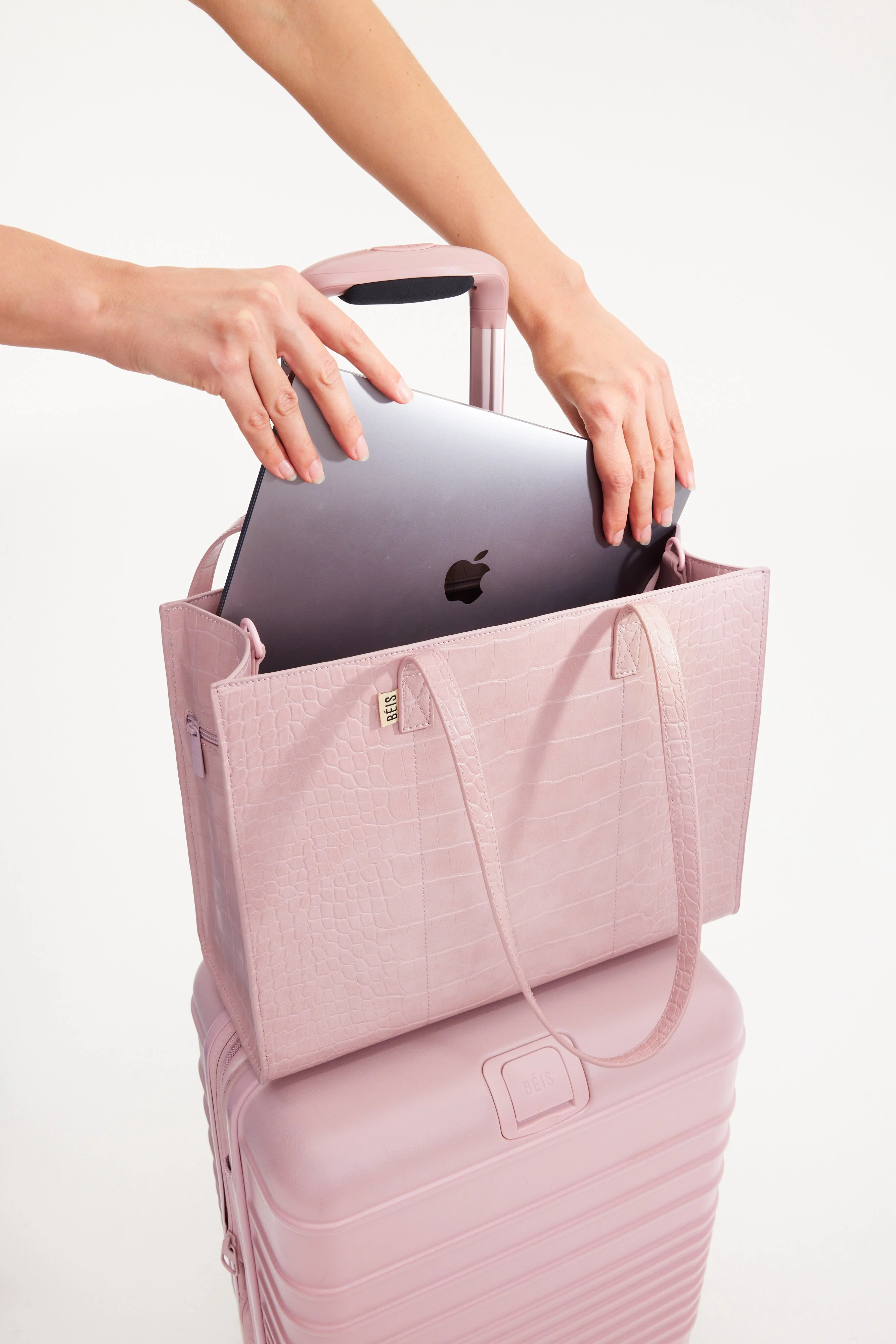 Resale The Work Tote in Atlas Pink Croc - Image 6