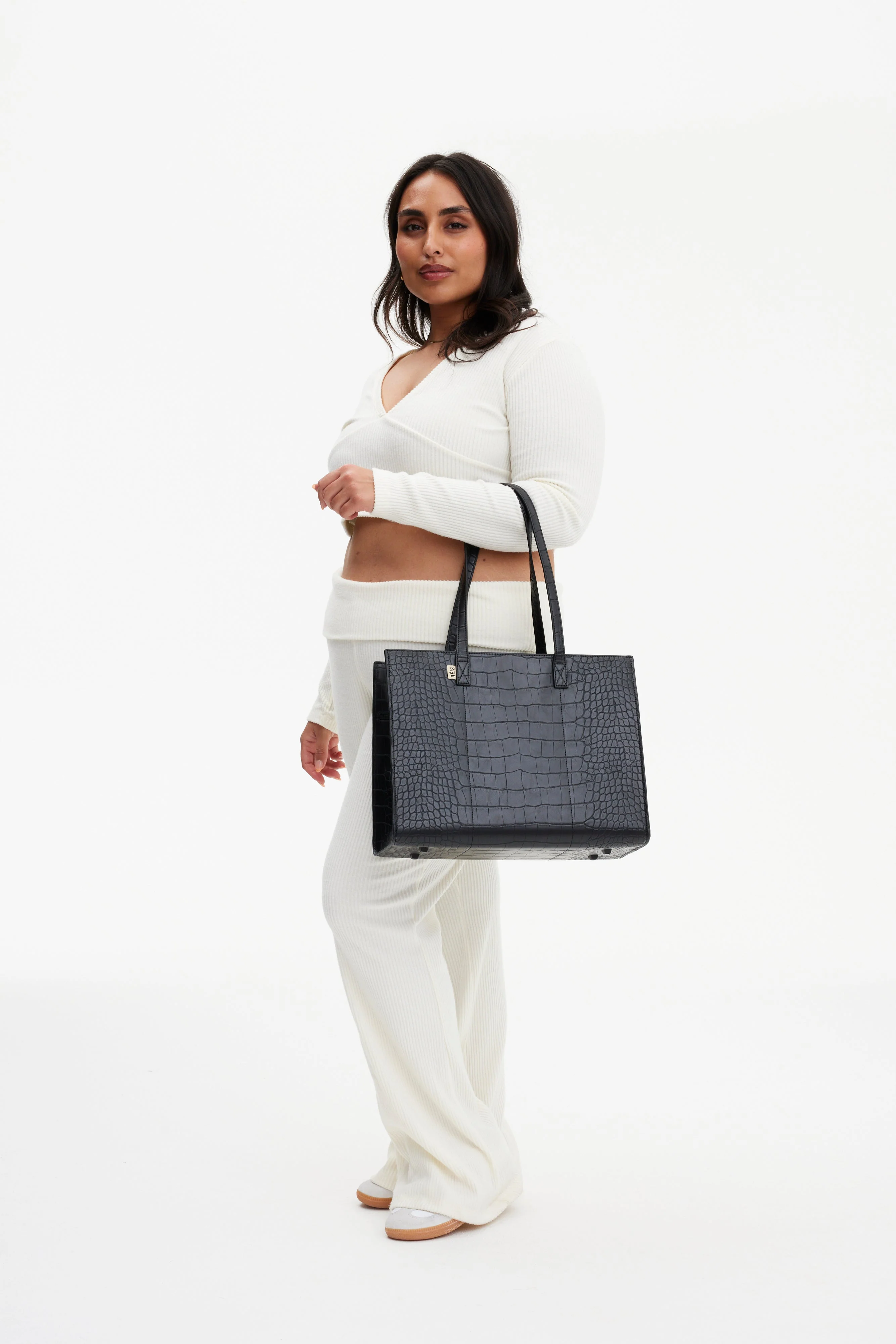 Resale The Work Tote in Black Croc - Image 5