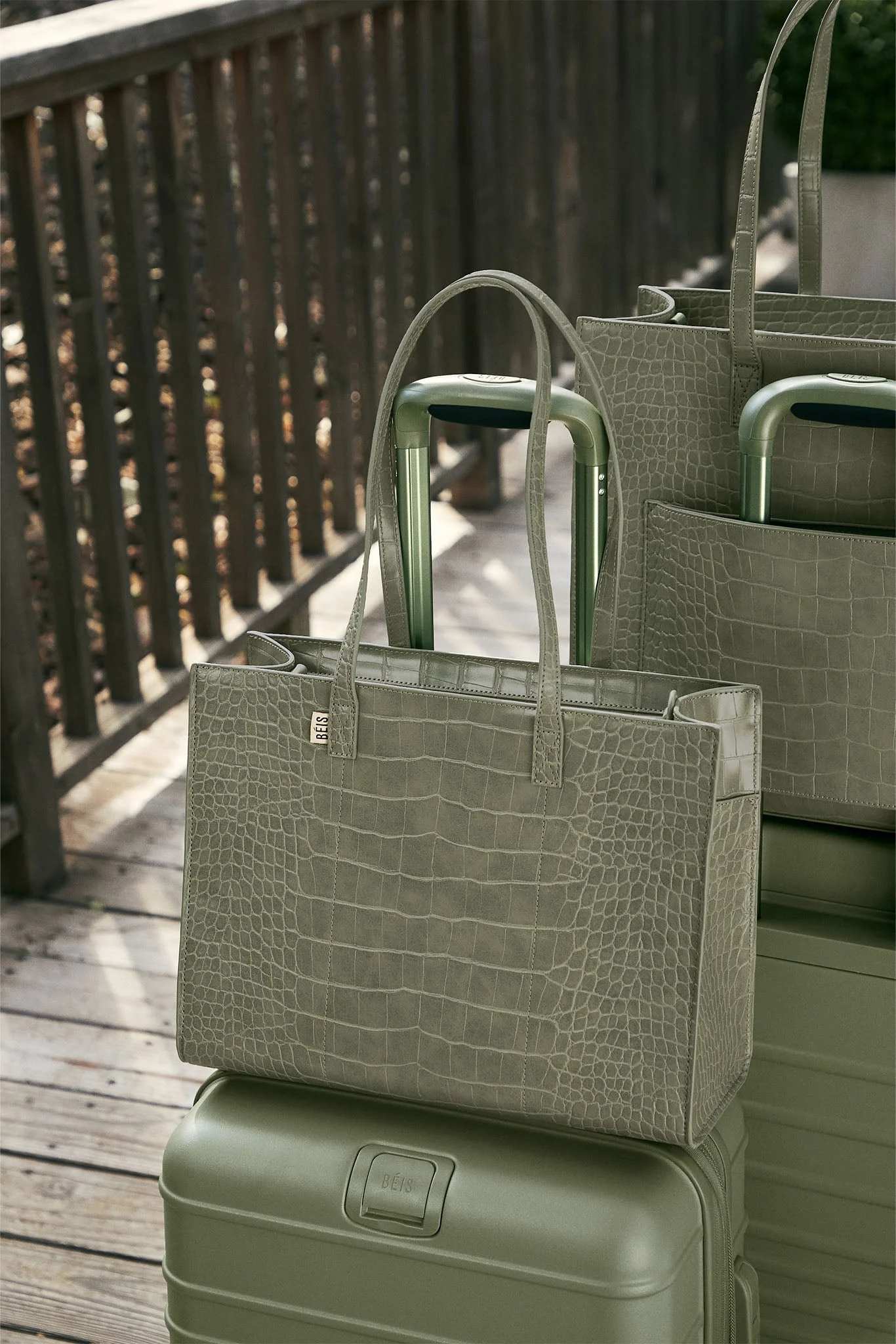 Resale The Work Tote in Olive Croc - Image 11