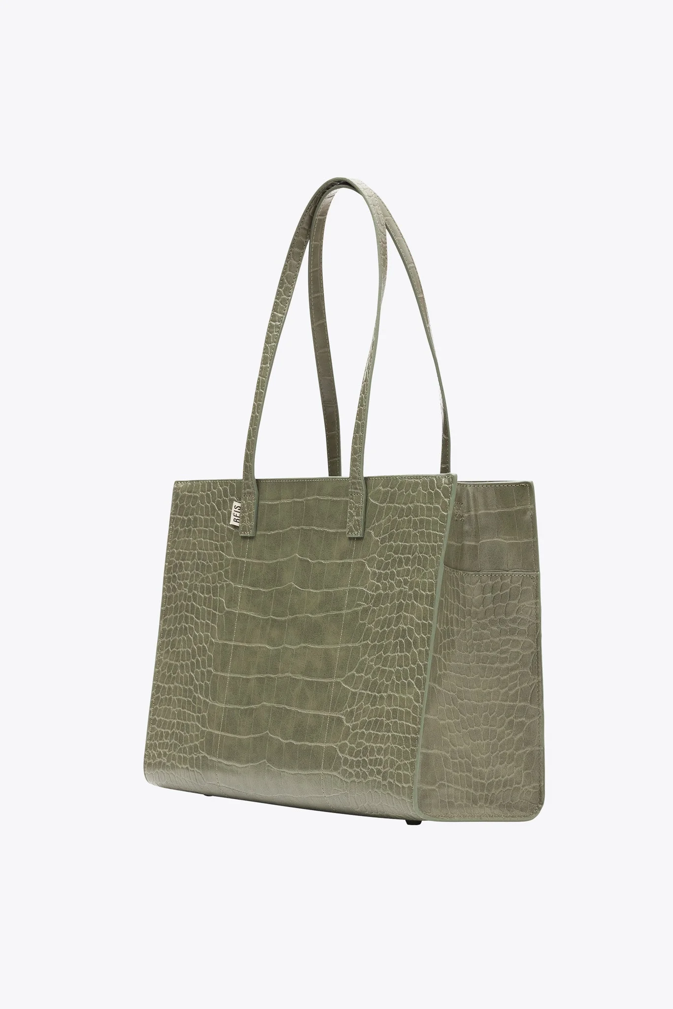 Resale The Work Tote in Olive Croc - Image 2