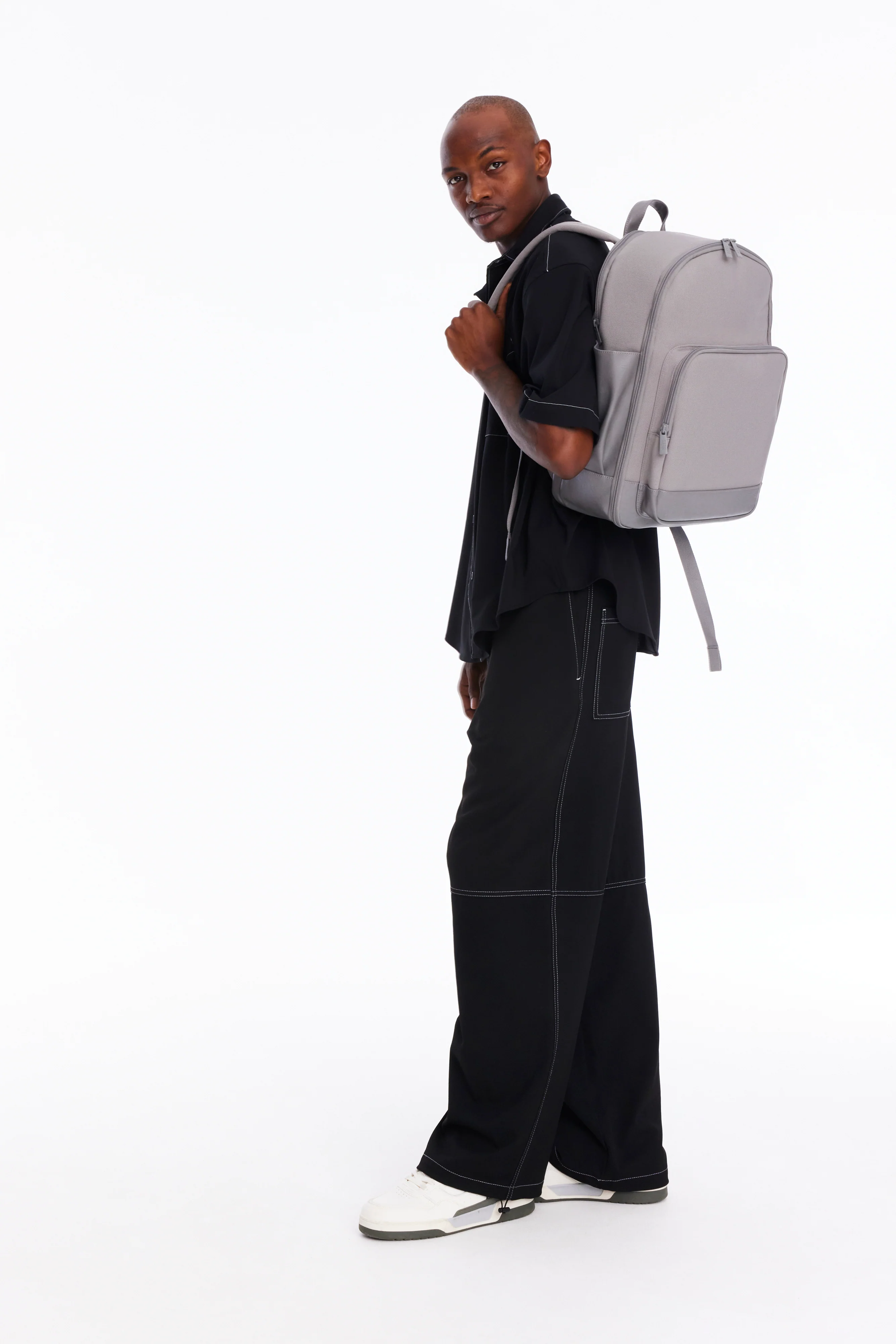 The Travel Backpack in Grey - Image 5