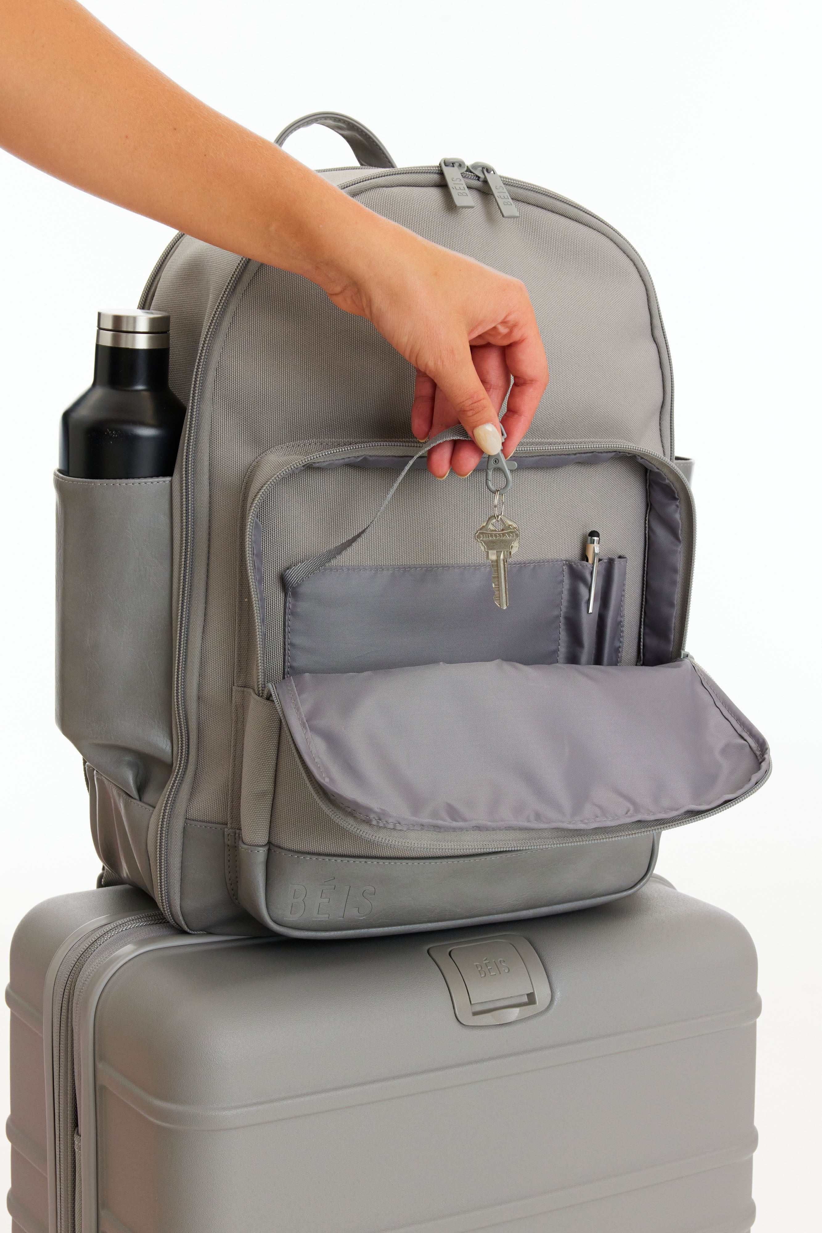 The Travel Backpack in Grey - Image 8