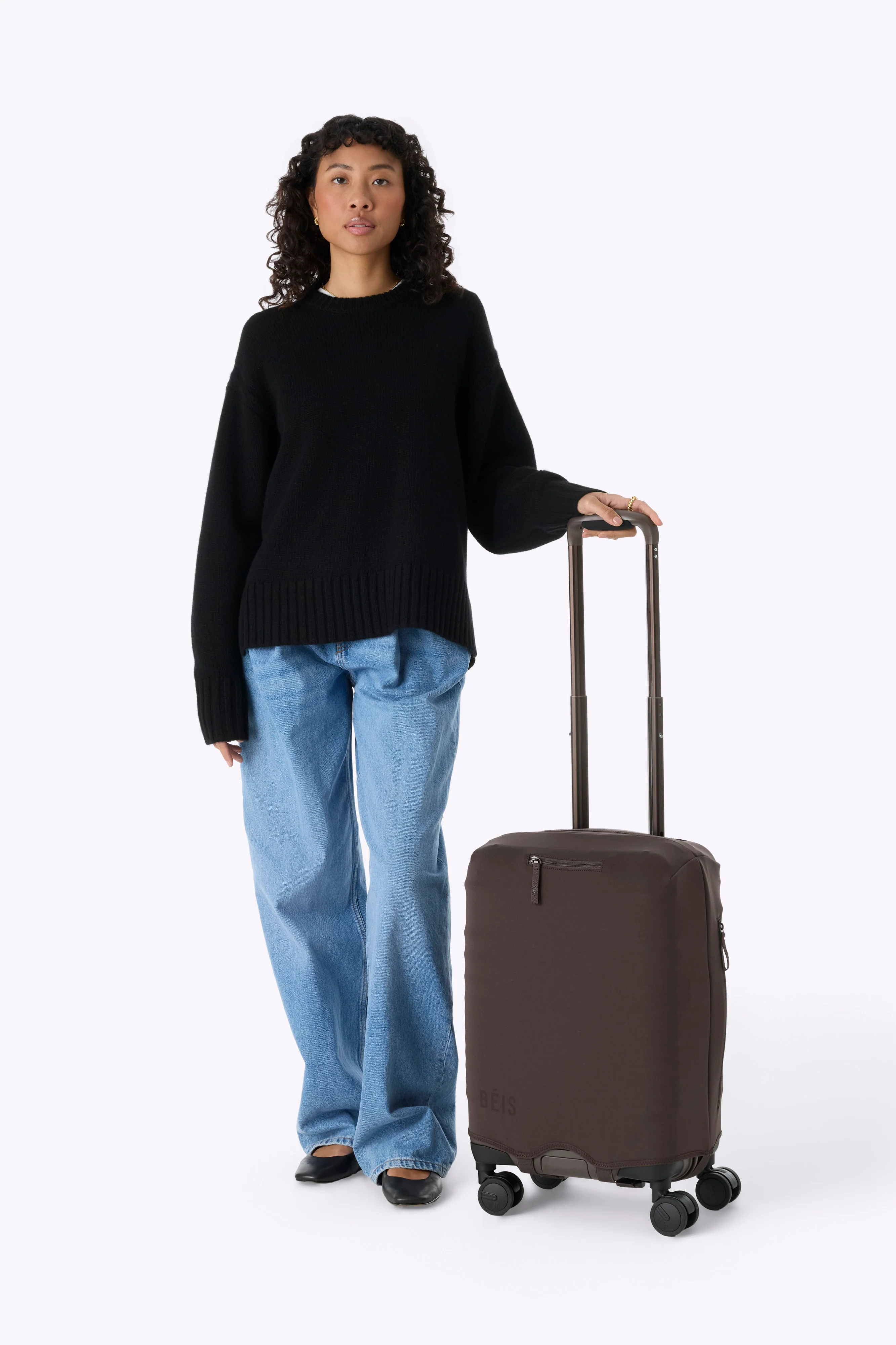 The Hybrid Carry-On Luggage Cover in Espresso - Image 4