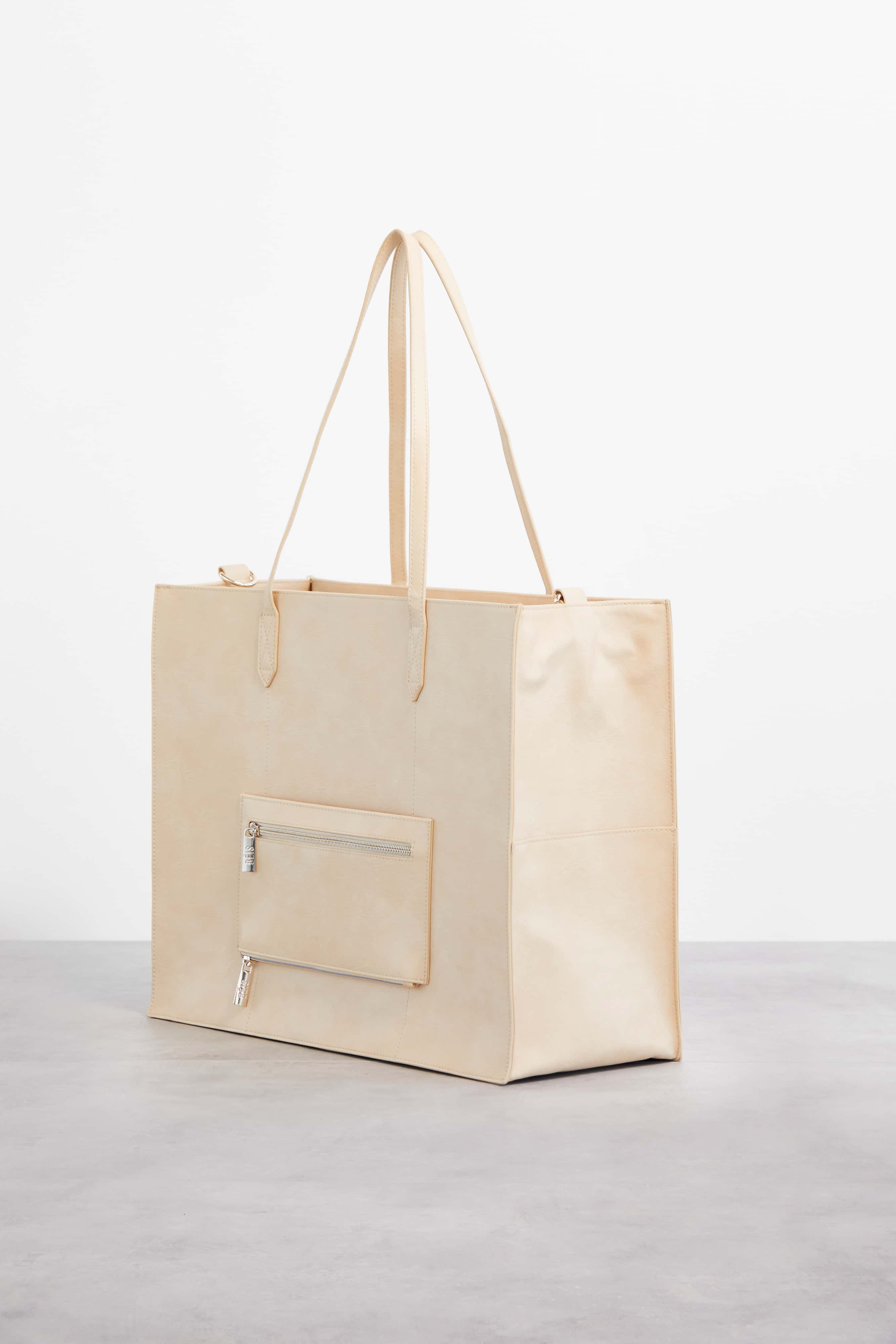 The Large Work Tote in Beige - Image 5