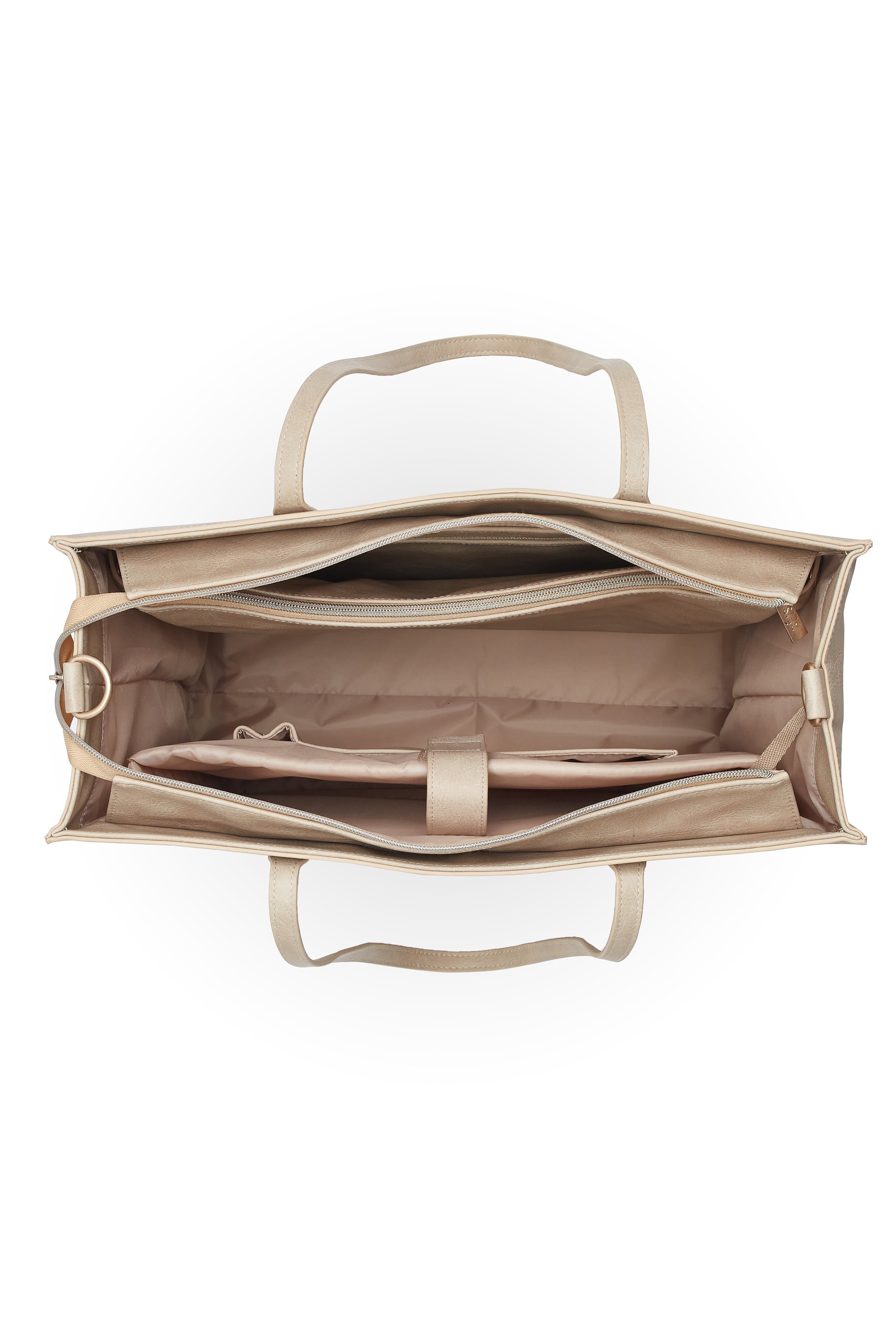 The Large Work Tote in Beige - Image 7