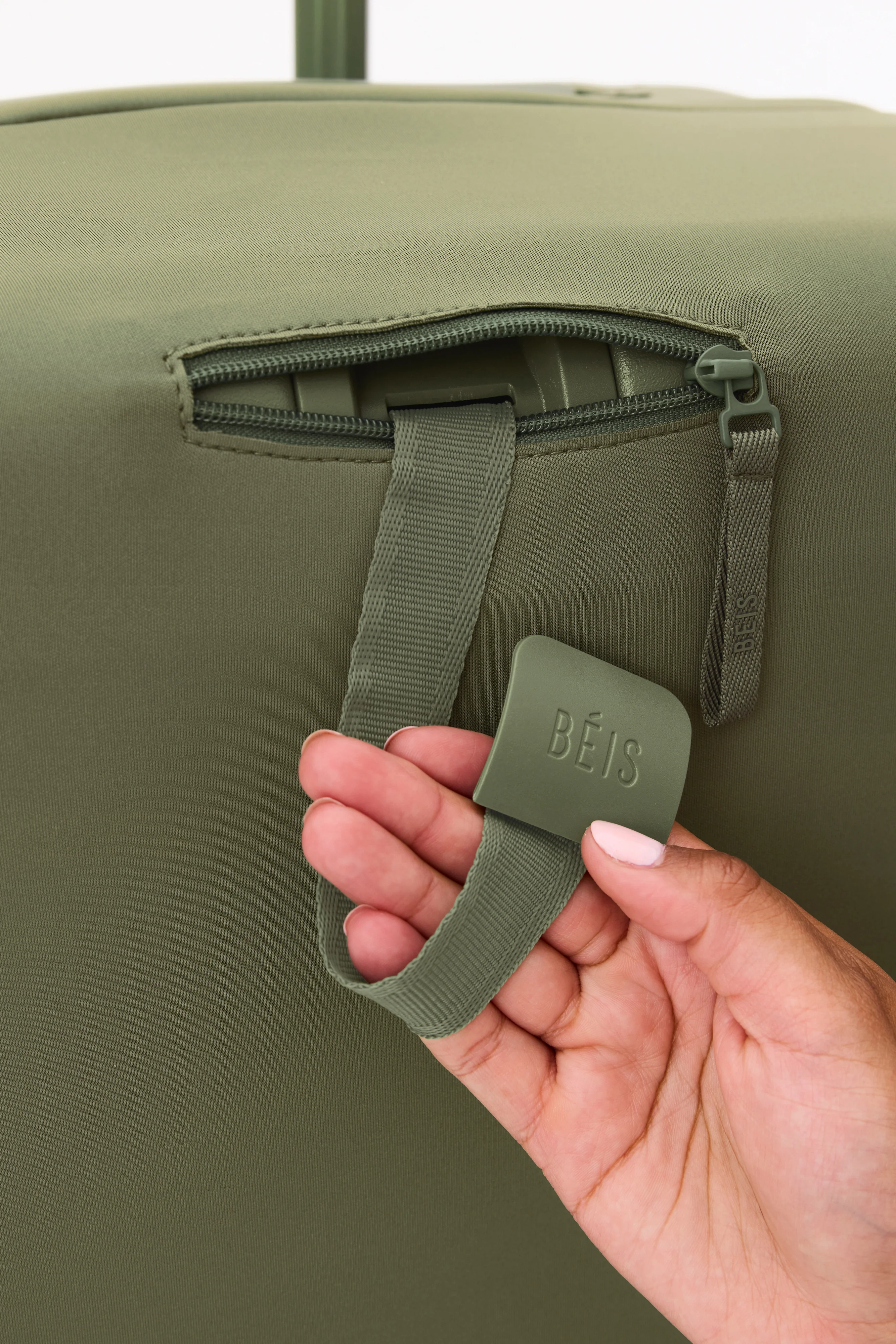 The Small Carry-On Luggage Cover in Olive - Image 5