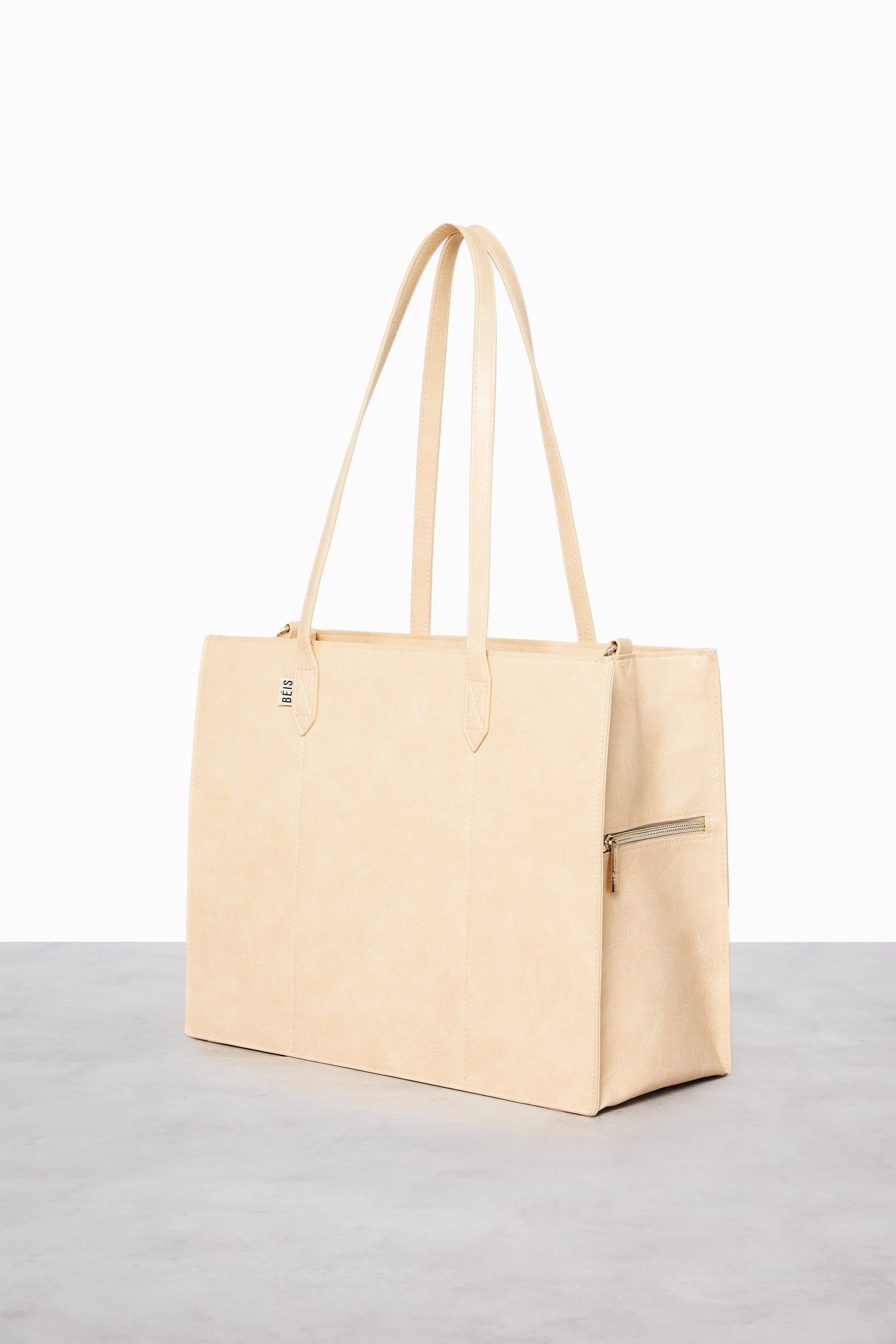 The Work Tote in Beige - Image 3