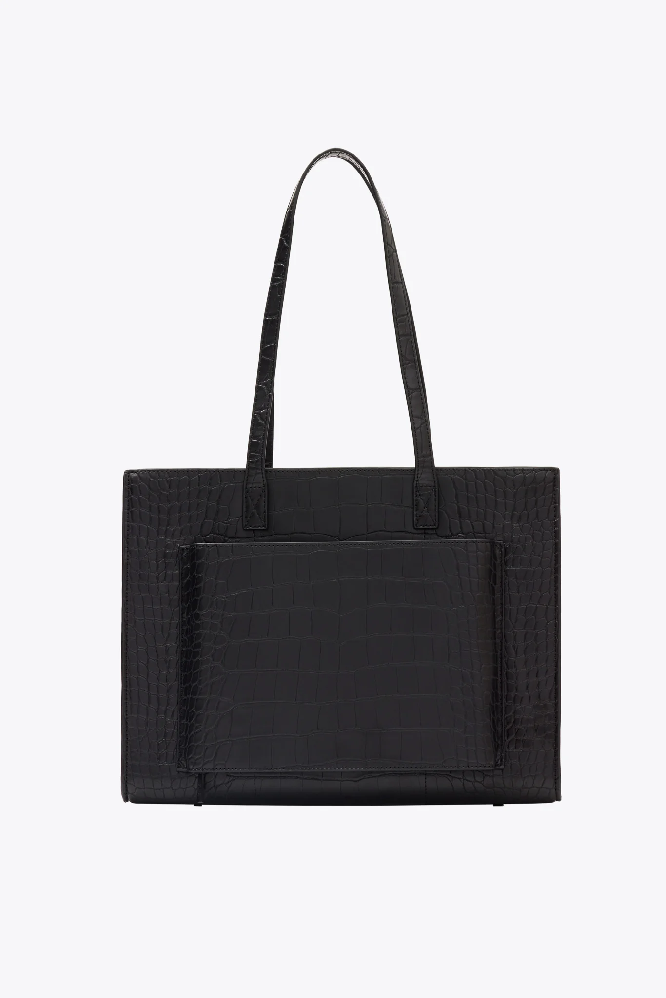 The Work Tote in Black Croc - Image 10